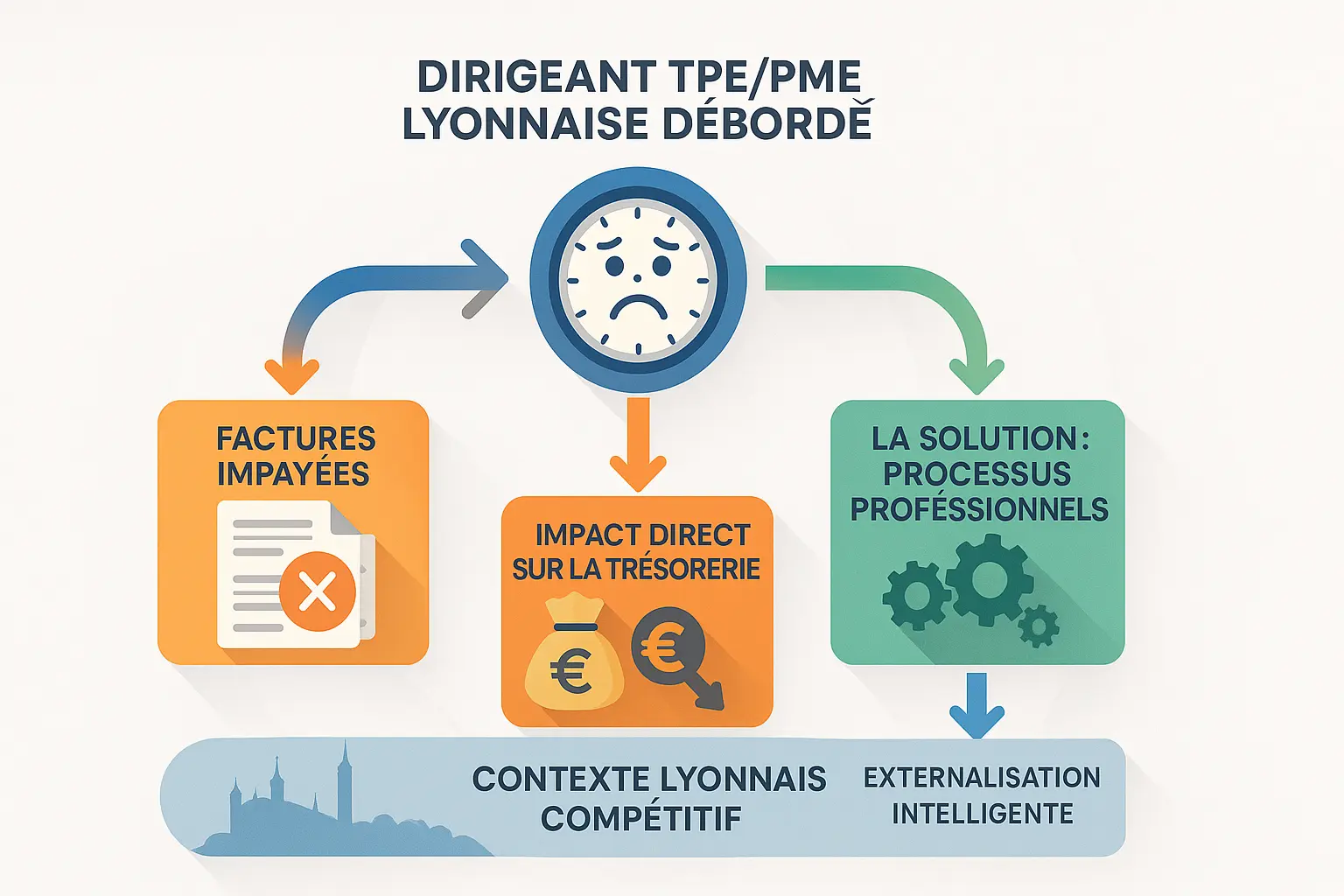 Flux de <strong>problèmes d'impayés pour les TPE/PME à Lyon</strong>