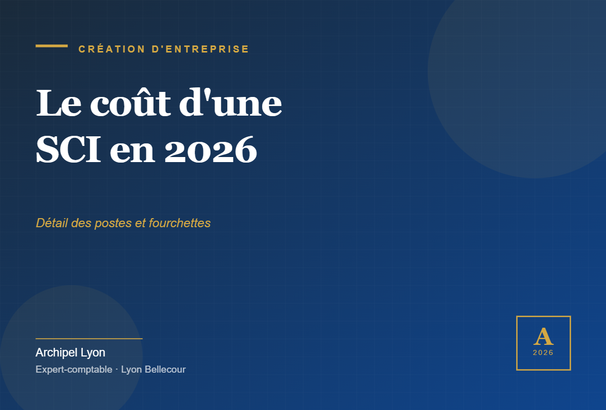 Cover article Coût création SCI 2026 — Archipel Lyon expert-comptable Bellecour