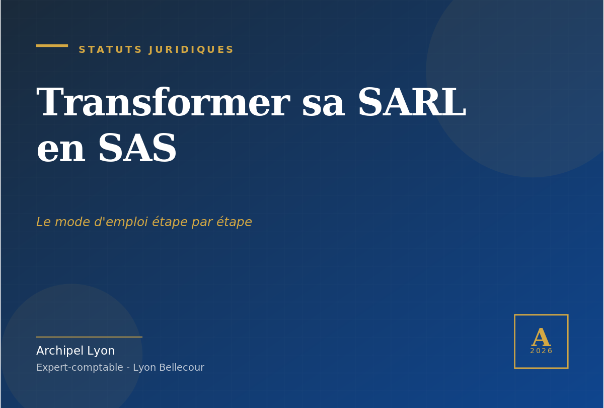 Cover article Transformer une SARL en SAS étape par étape - Archipel Lyon expert-comptable Bellecour