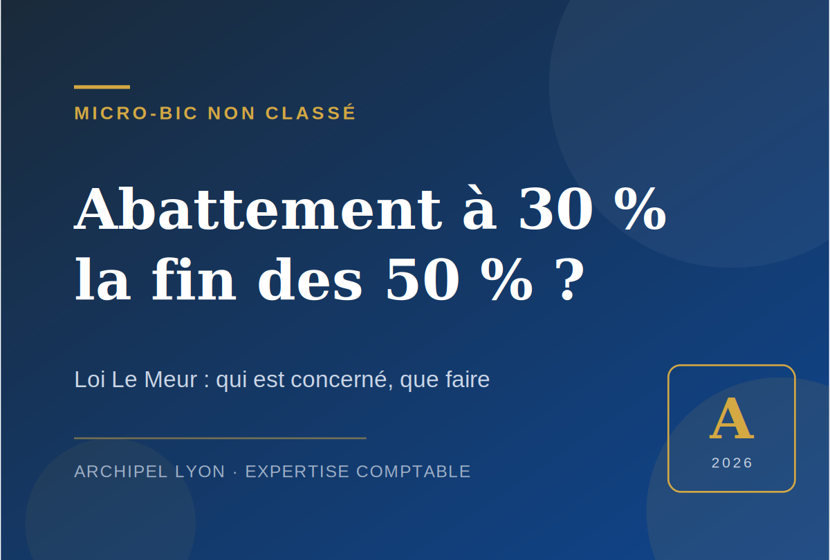 Micro-BIC non classé : pourquoi l&rsquo;abattement est passé à 30 %