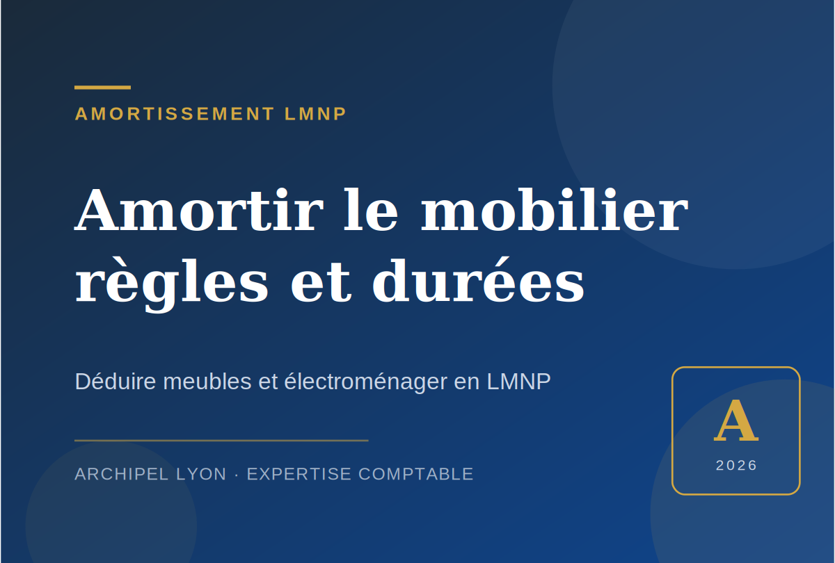 Amortissement du mobilier en LMNP : règles, durées et méthode