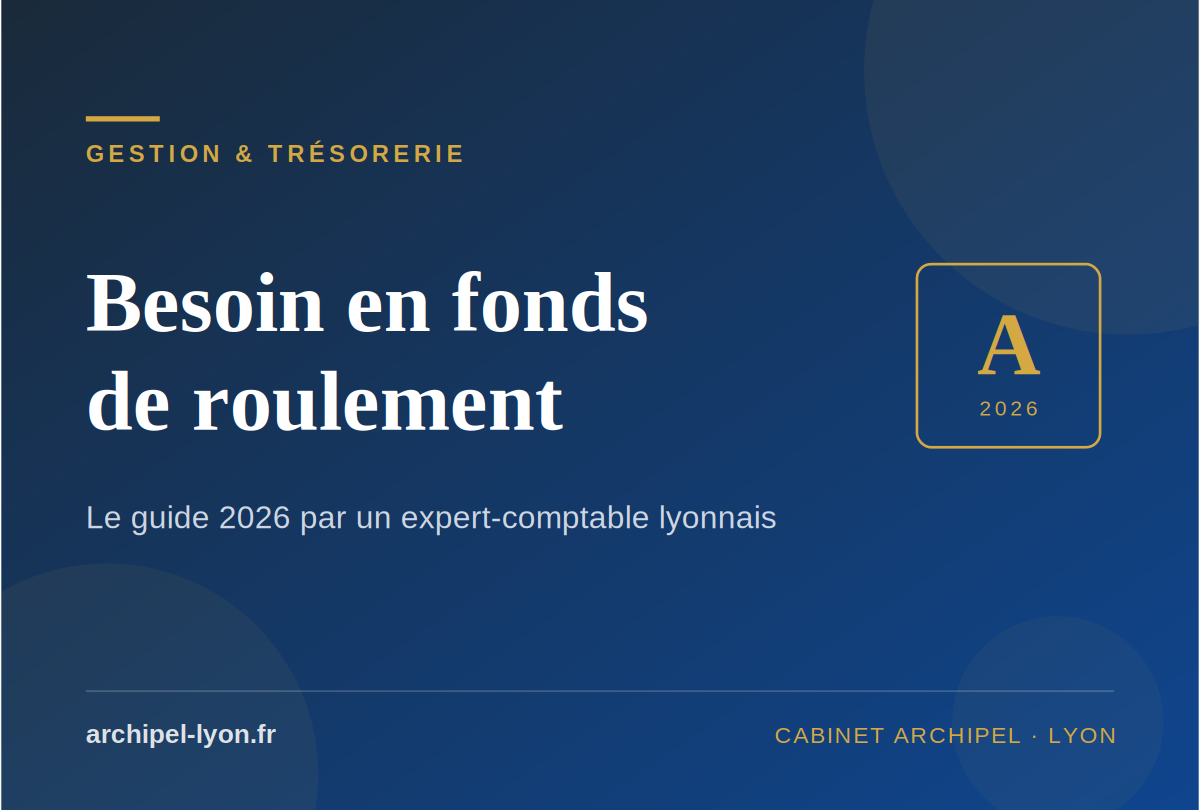 Besoin en fonds de roulement (BFR) : définition, calcul et exemple — guide 2026 par Archipel Lyon, expert-comptable