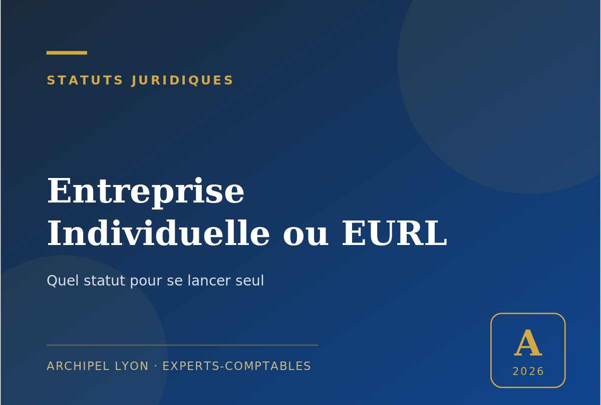 entreprise individuelle ou EURL - guide Archipel Lyon, expert-comptable a Lyon