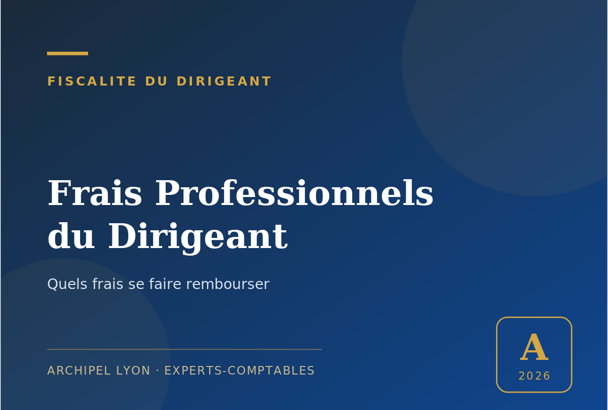 frais professionnels du dirigeant - guide Archipel Lyon, expert-comptable a Lyon
