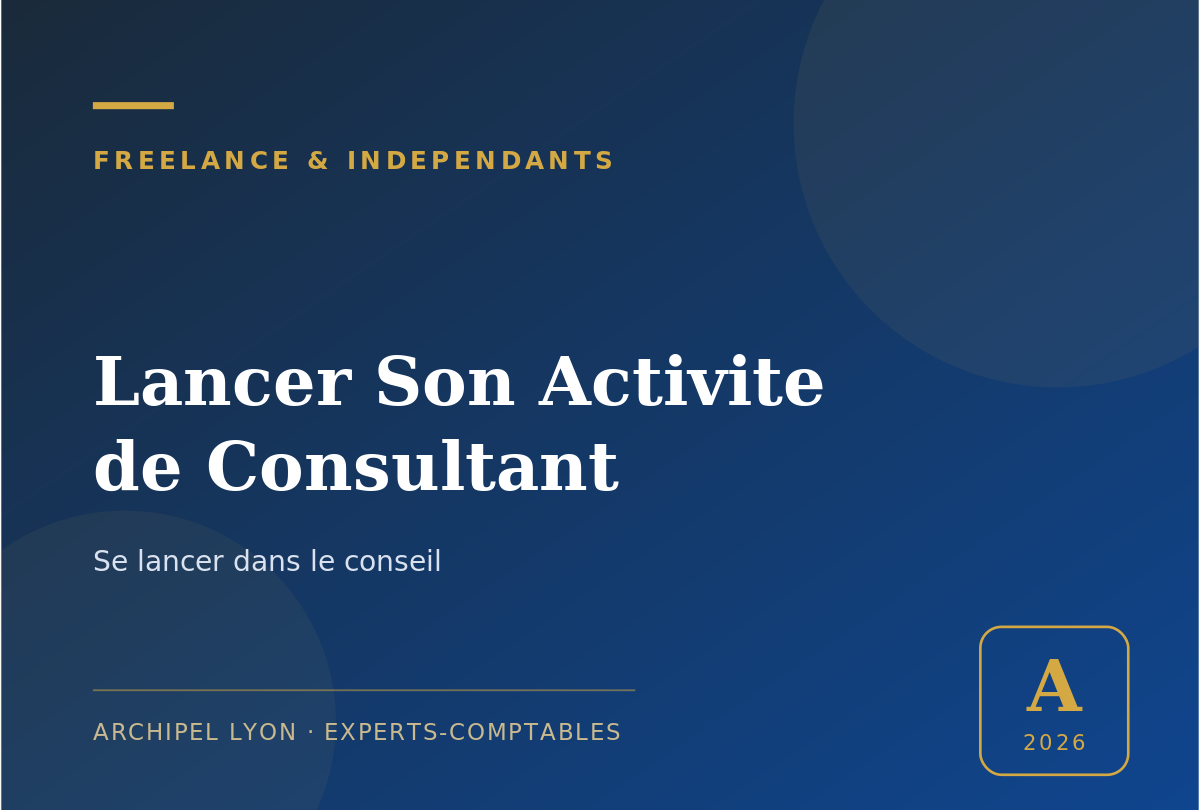 lancer son activite de consultant - guide Archipel Lyon, expert-comptable a Lyon