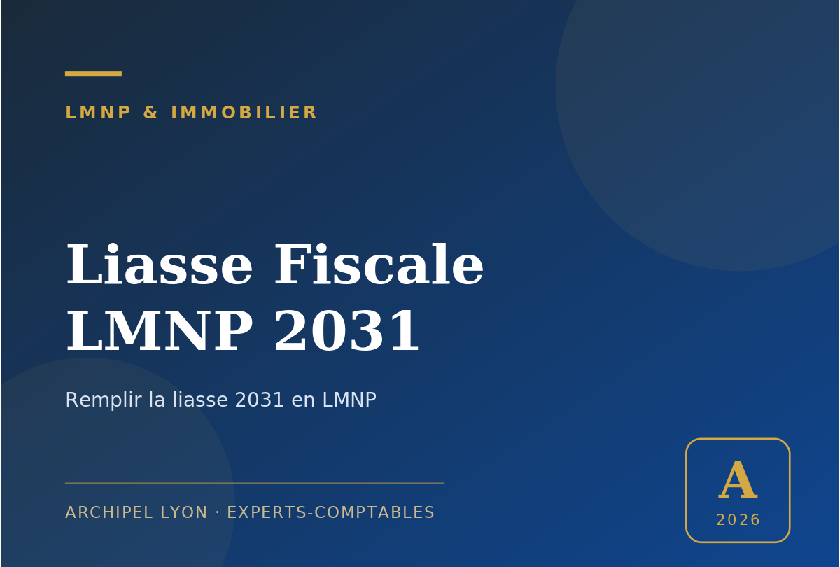 liasse fiscale LMNP 2031 - guide Archipel Lyon, expert-comptable a Lyon