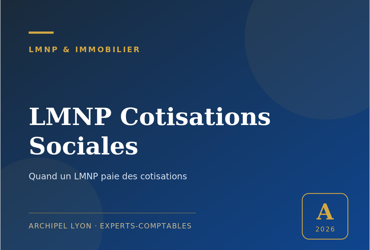 LMNP cotisations sociales - guide Archipel Lyon, expert-comptable a Lyon
