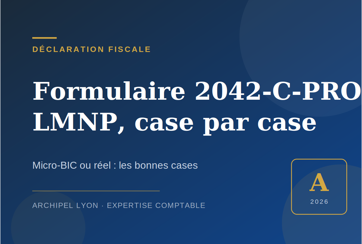 Formulaire 2042-C-PRO LMNP : le remplir case par case