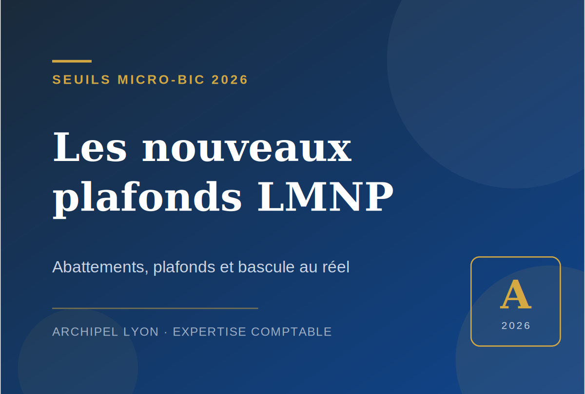 Seuil micro-BIC LMNP 2026 : les nouveaux plafonds