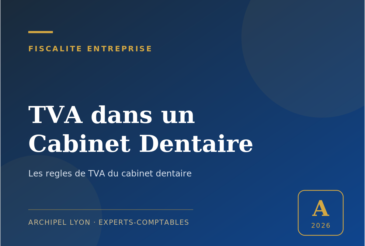 TVA dans un cabinet dentaire - guide Archipel Lyon, expert-comptable a Lyon