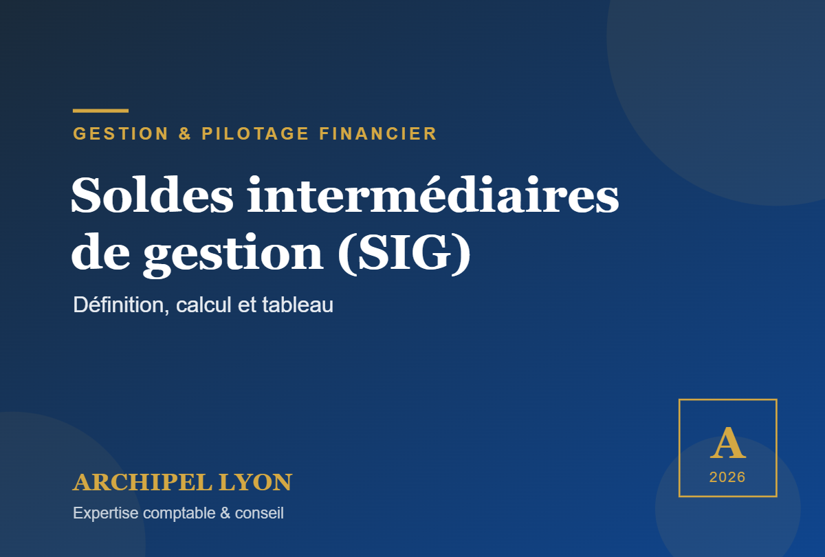 Tableau des soldes intermédiaires de gestion (SIG) - Archipel Lyon